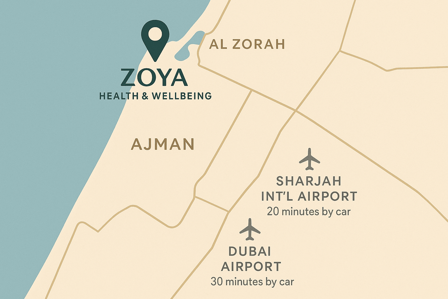 Location - ZOYA Health & Wellbeing Resort